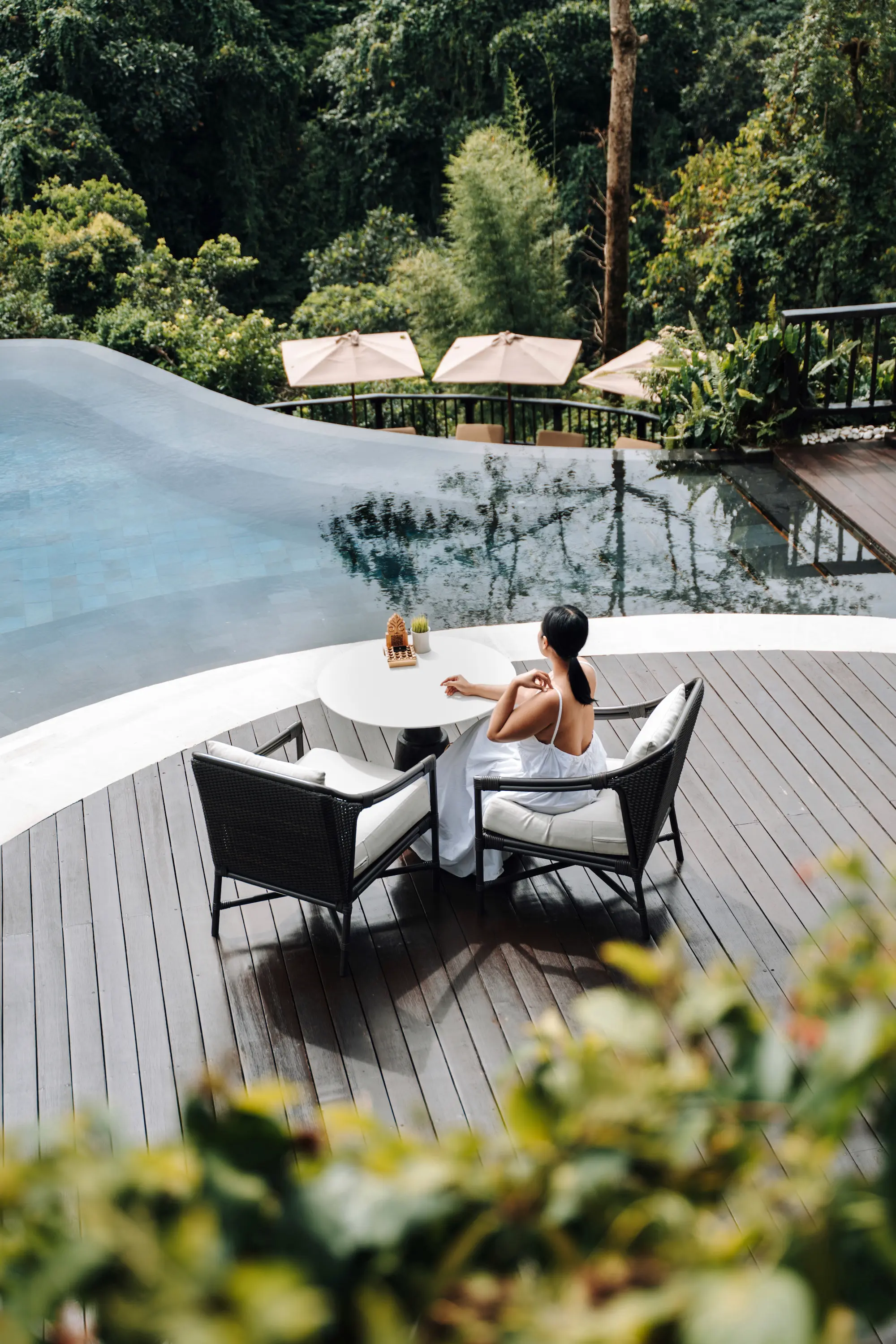 Three Elements Restaurant at Hanging Gardens of Bali overlooking Ayung River