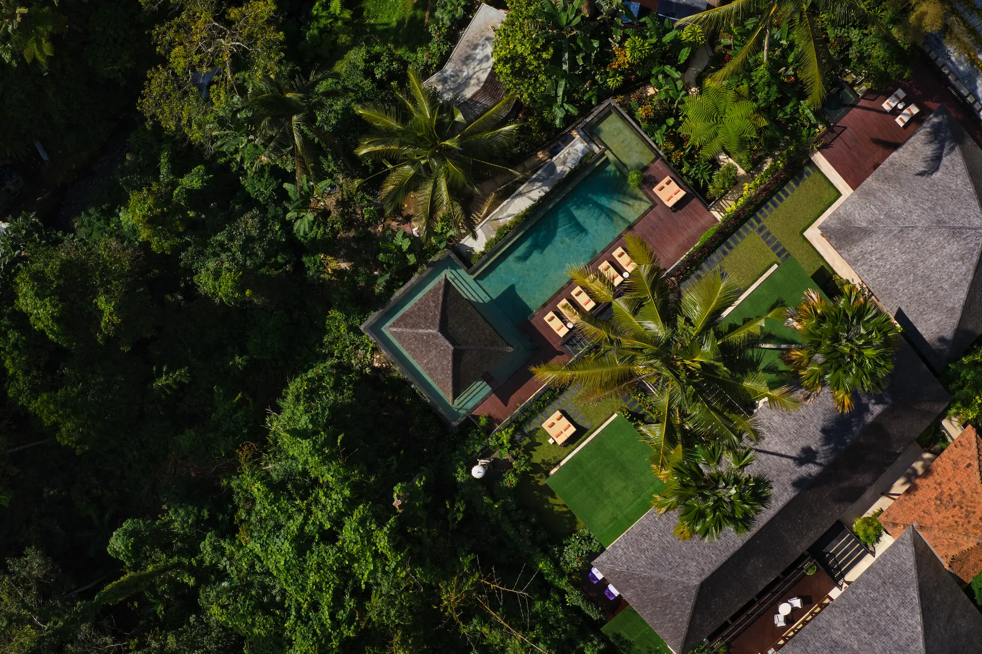 Secluded layout of the Hidden Palace at Hanging Gardens of Bali ensuring privacy