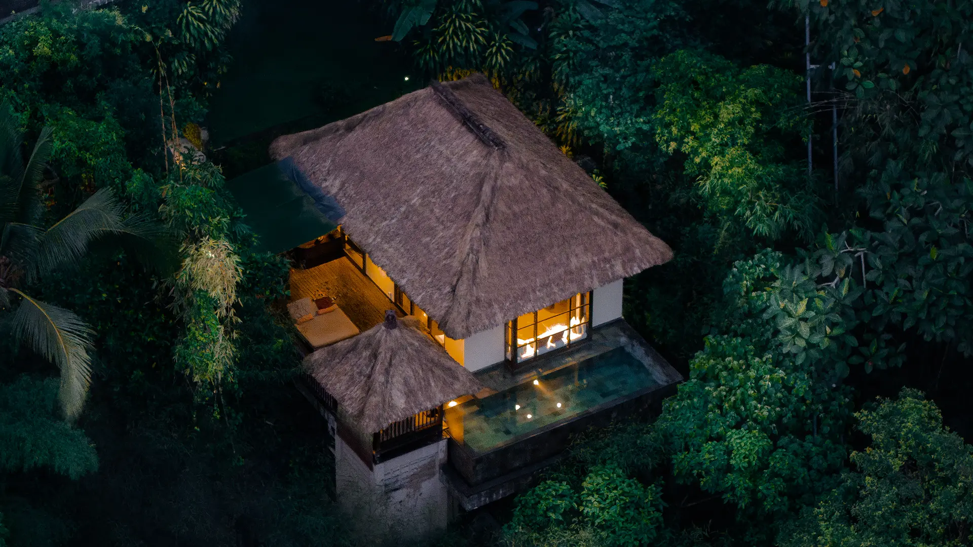 Hanging Gardens of Bali suspended above the rainforest valley in Ubud