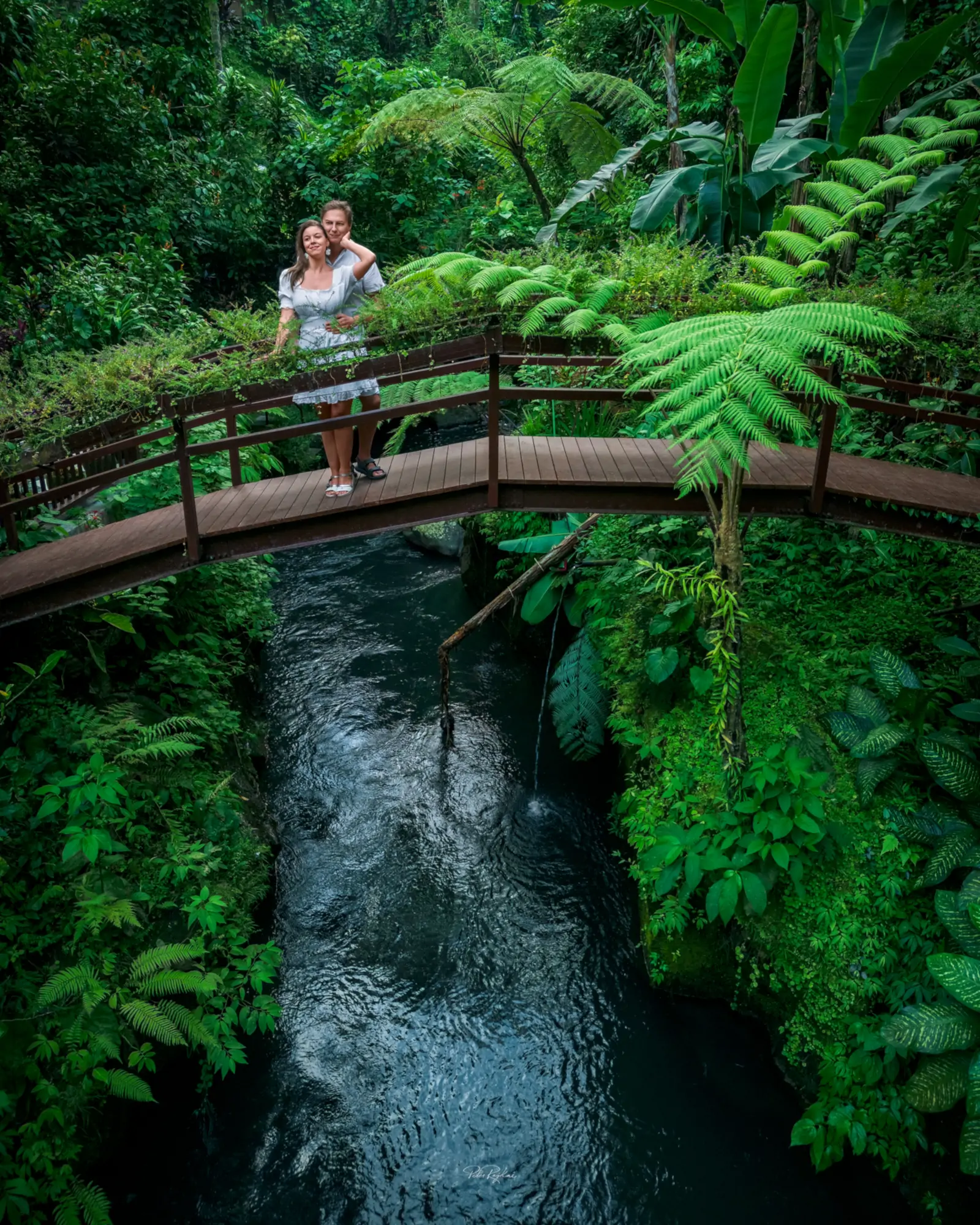 Romantic couple on jungle terrace at Hanging Gardens of Bali in March