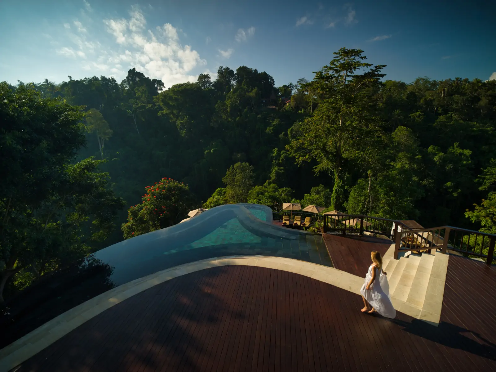 Private infinity pool experience at Hanging Gardens of Bali in March with fewer crowds