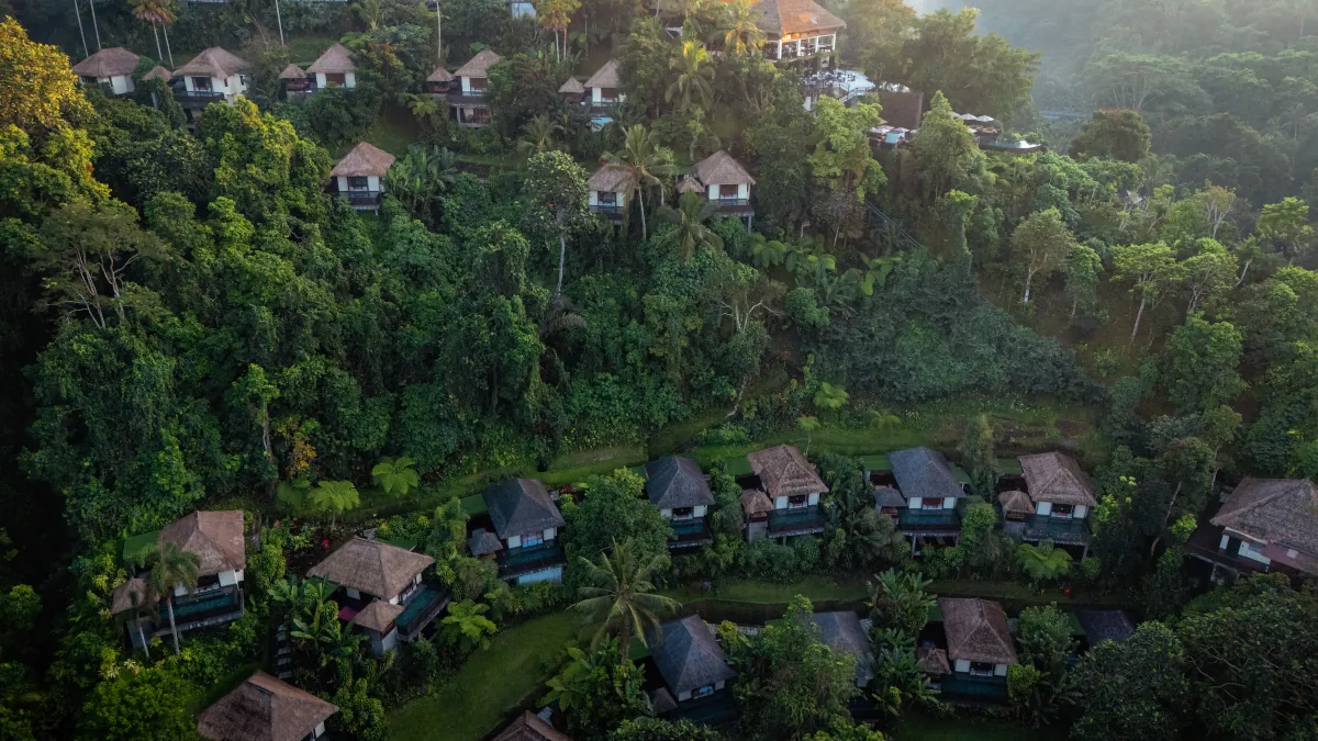 Peaceful rainforest landscape in Ubud away from Bali’s busy coast